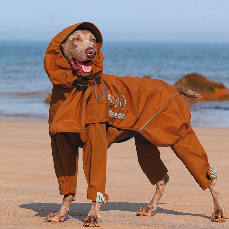 Adjustable Dog Raincoat – Waterproof, Windproof & Fully Wrapped Dog Jacket