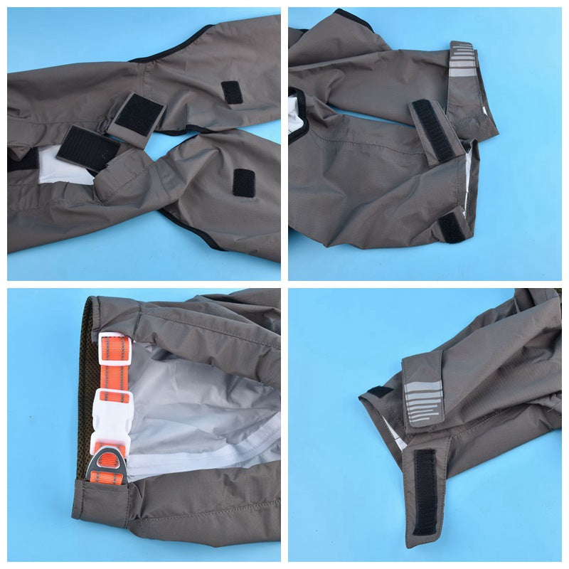 Adjustable Dog Raincoat – Waterproof, Windproof & Fully Wrapped Dog Jacket