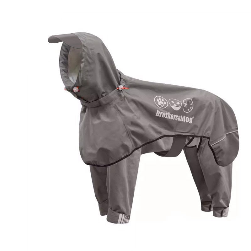 Adjustable Dog Raincoat – Waterproof, Windproof & Fully Wrapped Dog Jacket