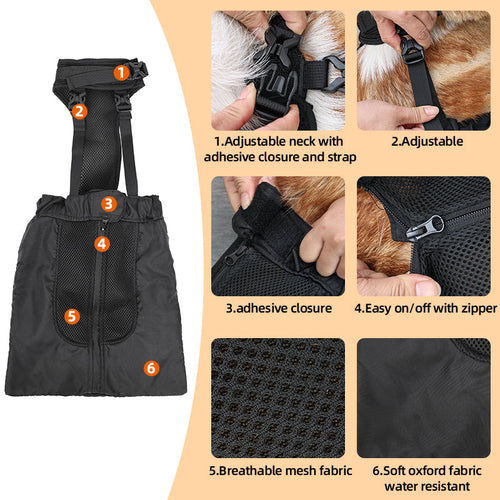Disabled Dog Protect Drag Bag Breathable Nylon Indoor Paralyzed Dogs Cats Recovery Carrier Bag