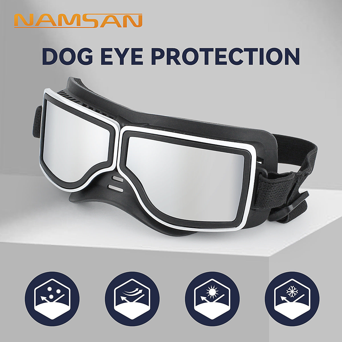 1Set Dog Goggles Medium-Large Dog Sunglasses Anti-dust Windproof Dog Goggles