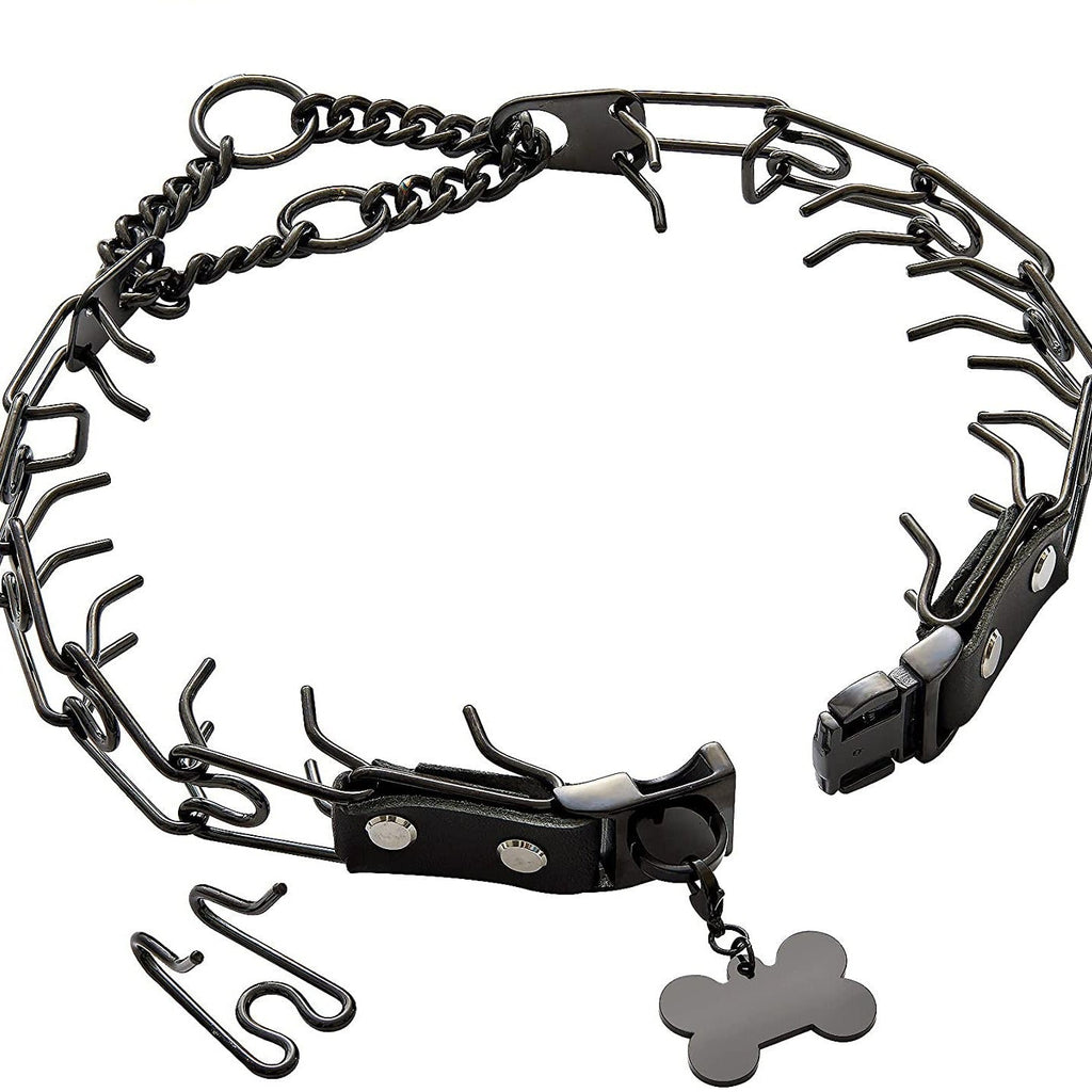 Premium Stainless Steel Rivet Prong Dog Training Collar Heavy Duty Dog Collar