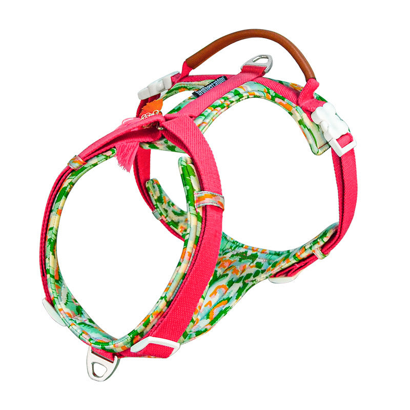 Nylon Large Dog Harness Lead Walking Set Pet Product Supplies Walk Bag