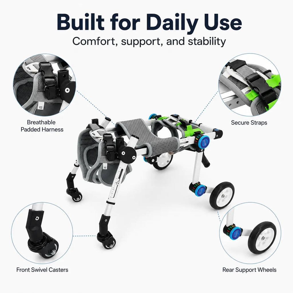 Dog Wheelchair for Disabled Dogs – Full Body Support